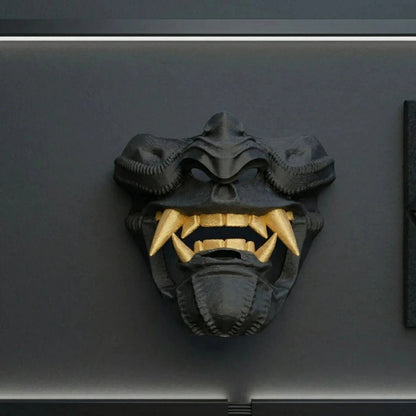 Oni Demon Mask Katana Wall Mount - Fictioo