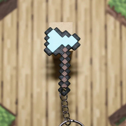 Pixel Mining Tools Keychain - Fictioo