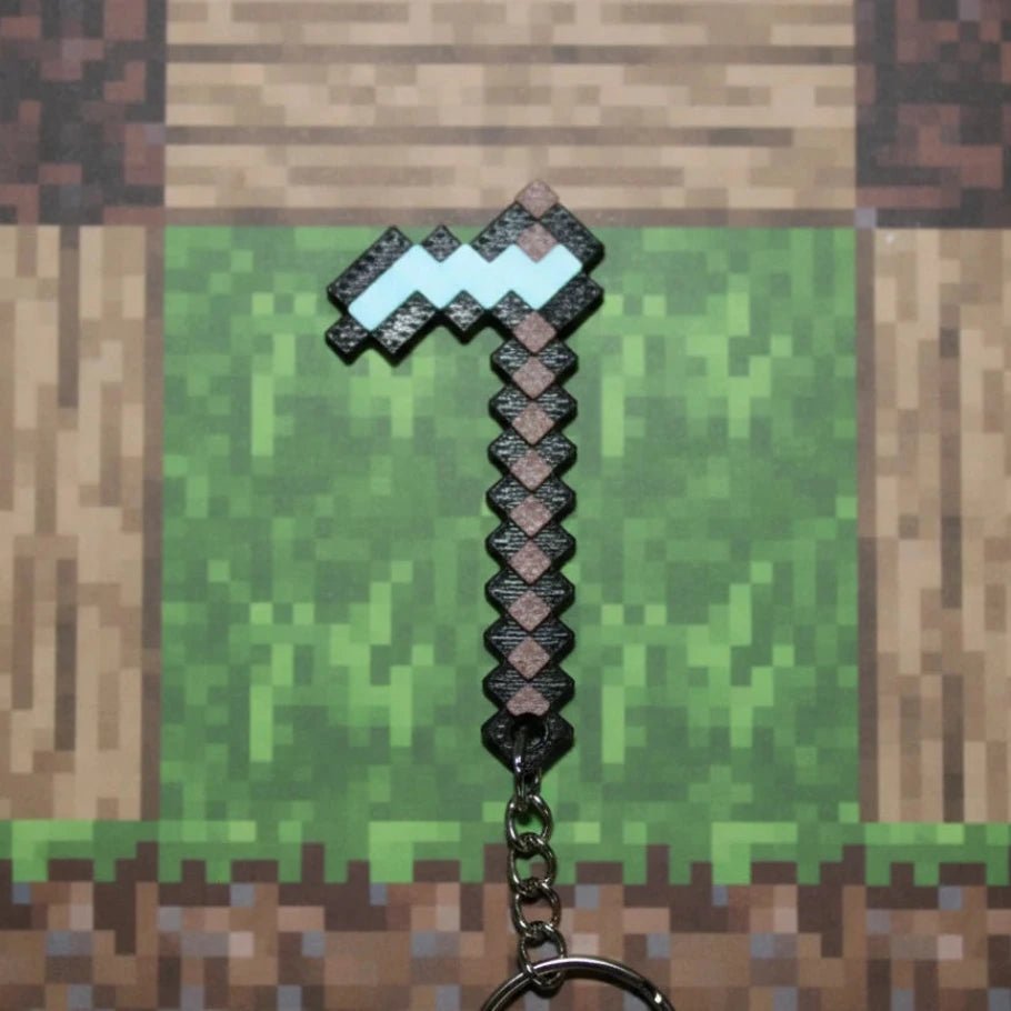 Pixel Mining Tools Keychain - Fictioo