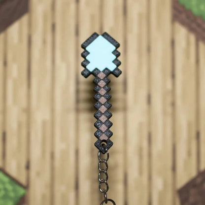 Pixel Mining Tools Keychain - Fictioo