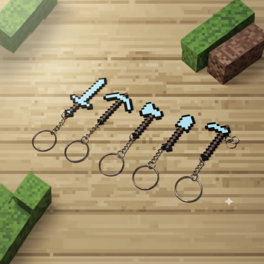 pixel mining tools keychain - fictioo