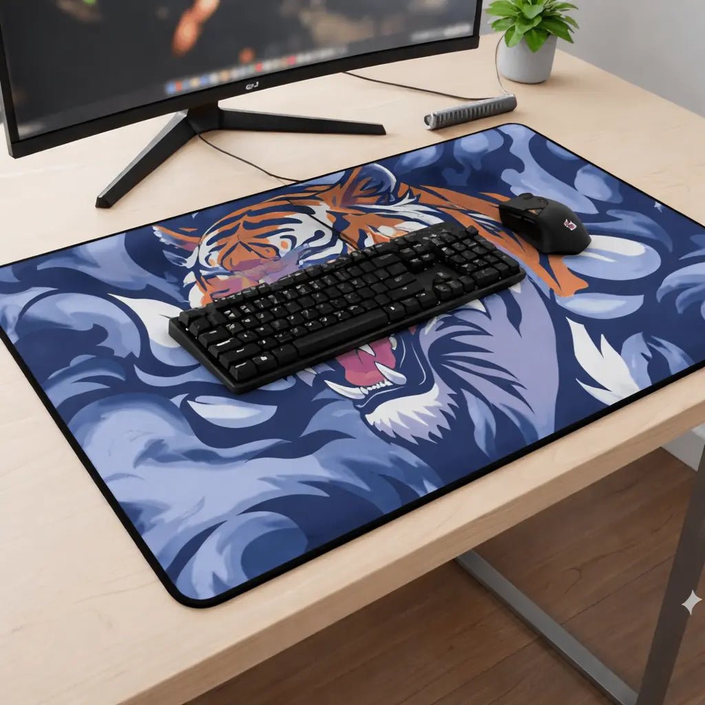 possessed tiger desk mat - fictioo