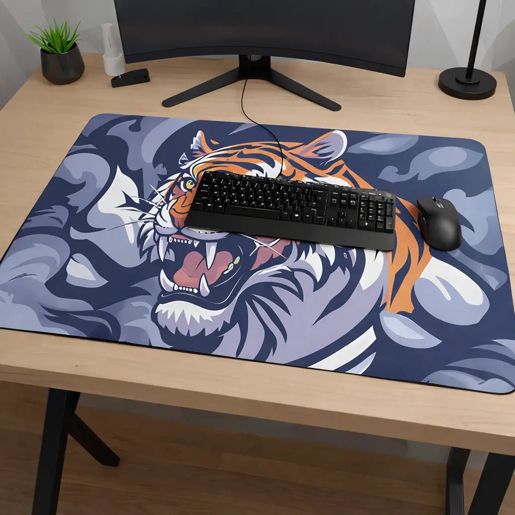 Possessed Tiger Desk Mat - Fictioo