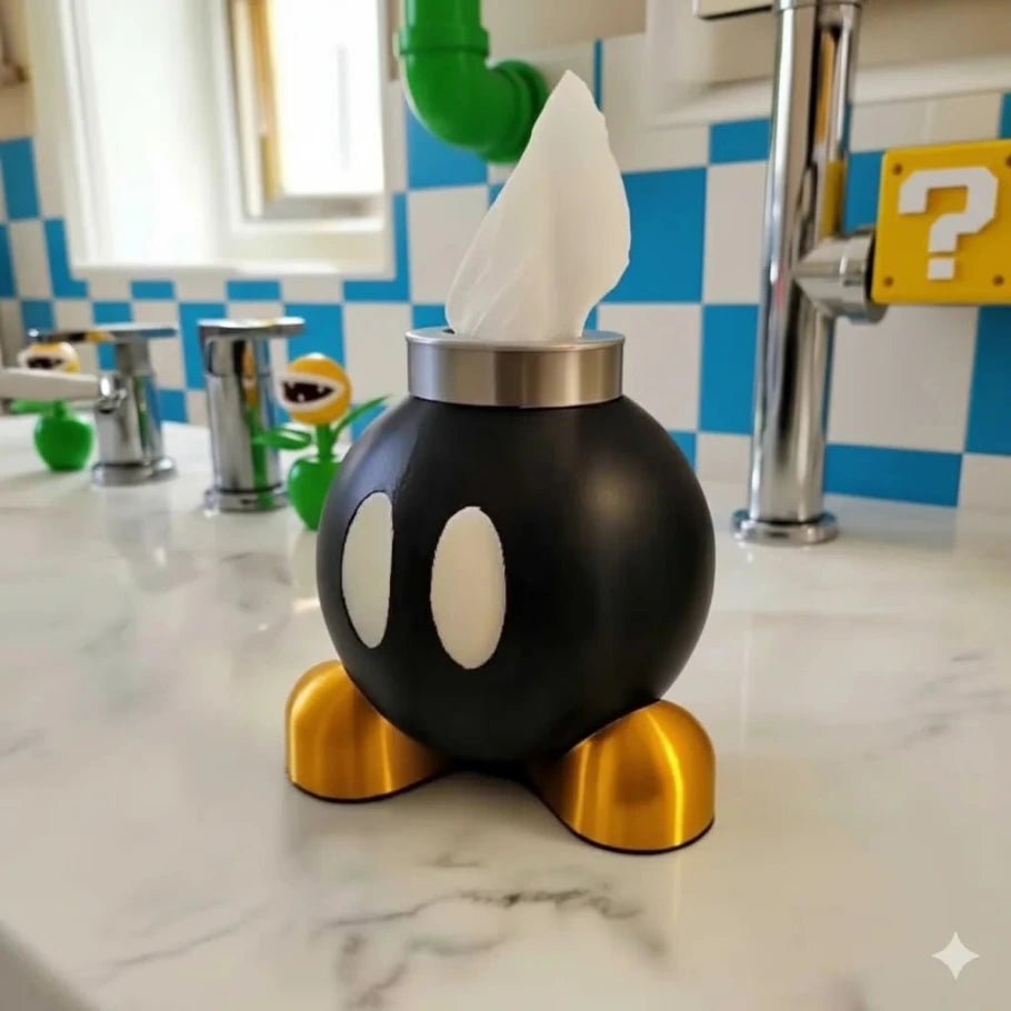 Retro Arcade Bomb Tissue Holder - Fictioo