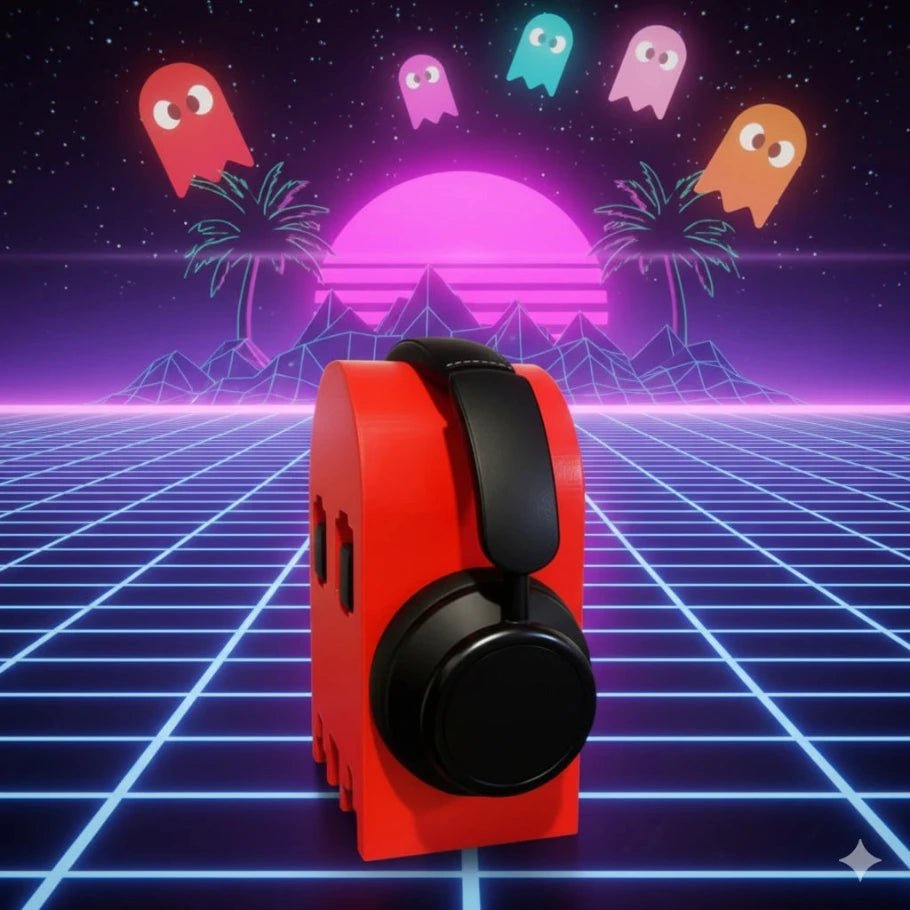 retro arcade ghost headphone stand - fictioo