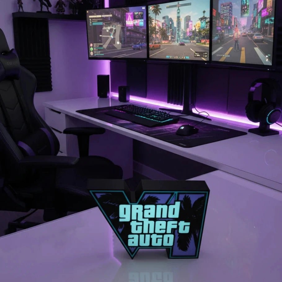 Retro Vice City–Style Neon LED Sign - Fictioo