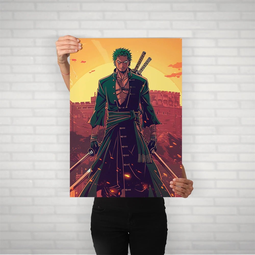 roronoa zoro metal poster - fictioo