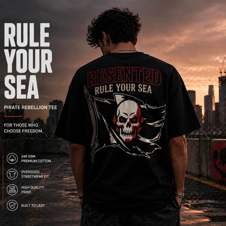 rule your sea | pirate rebellion oversized t-shirt - fictioo