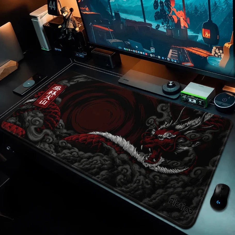 Ryujin Dragon Gaming Deskmat | XL Extended Mouse Pad - Fictioo
