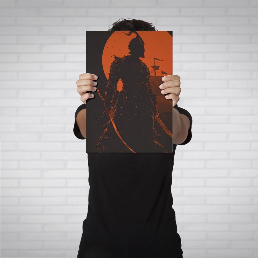 shivaji maharaj: warrior king metal poster - fictioo