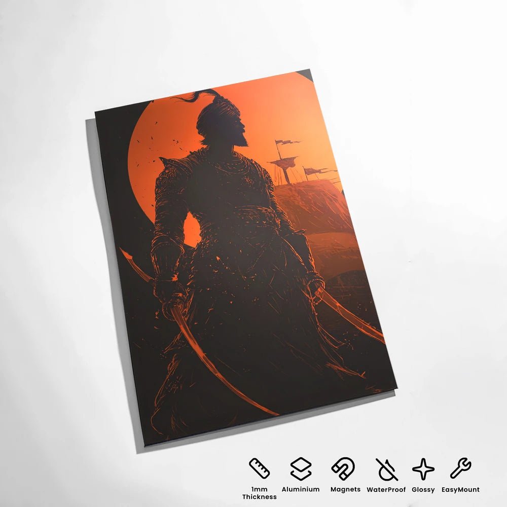 Shivaji Maharaj: Warrior King Metal Poster - Fictioo