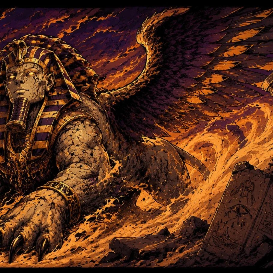 sphinx's judgment deskmat - fictioo