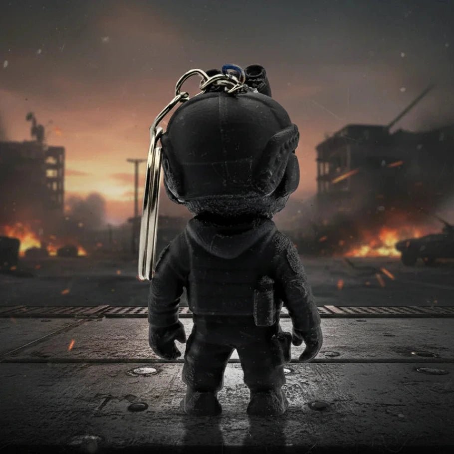 Stealth Skull Agent Keychain - Fictioo