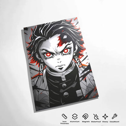 Tanjiro Kamado: Water Breathing Metal Poster - Fictioo