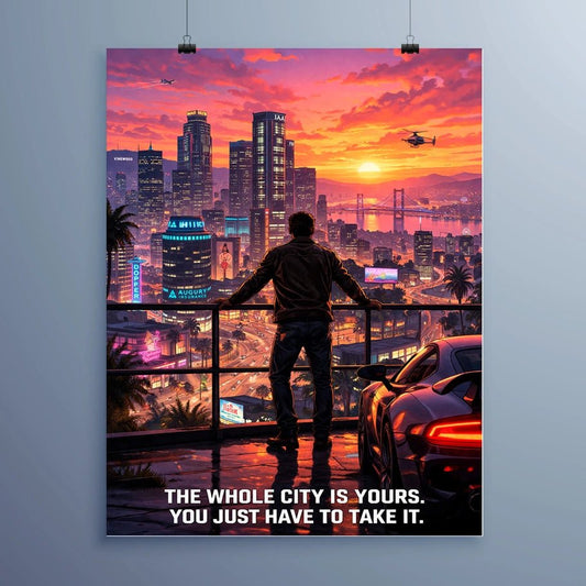 The City Is Yours – Urban Ambition Metal Poster - Fictioo