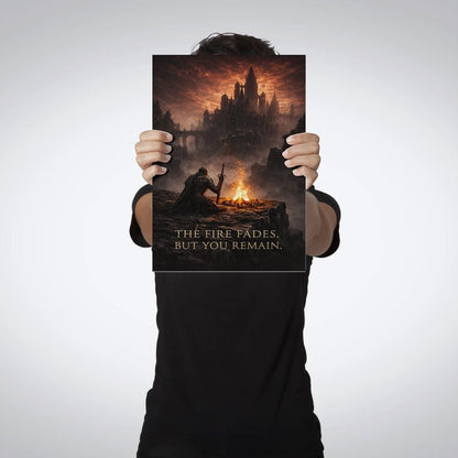 The Fire Fades – Dark Souls Inspired Knight Poster - Fictioo