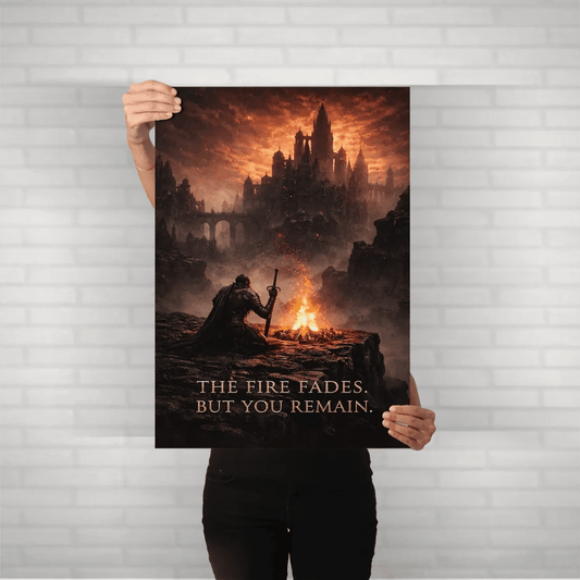 The Fire Fades – Dark Souls Inspired Knight Poster - Fictioo