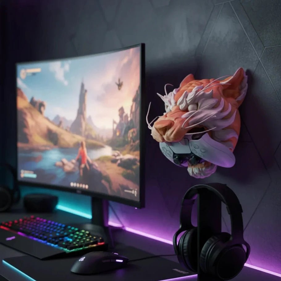 Tiger Spirit Wall - Mounted Controller Holder - Fictioo