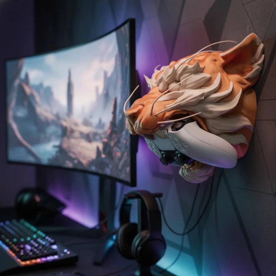 tiger spirit wall - mounted controller holder - fictioo