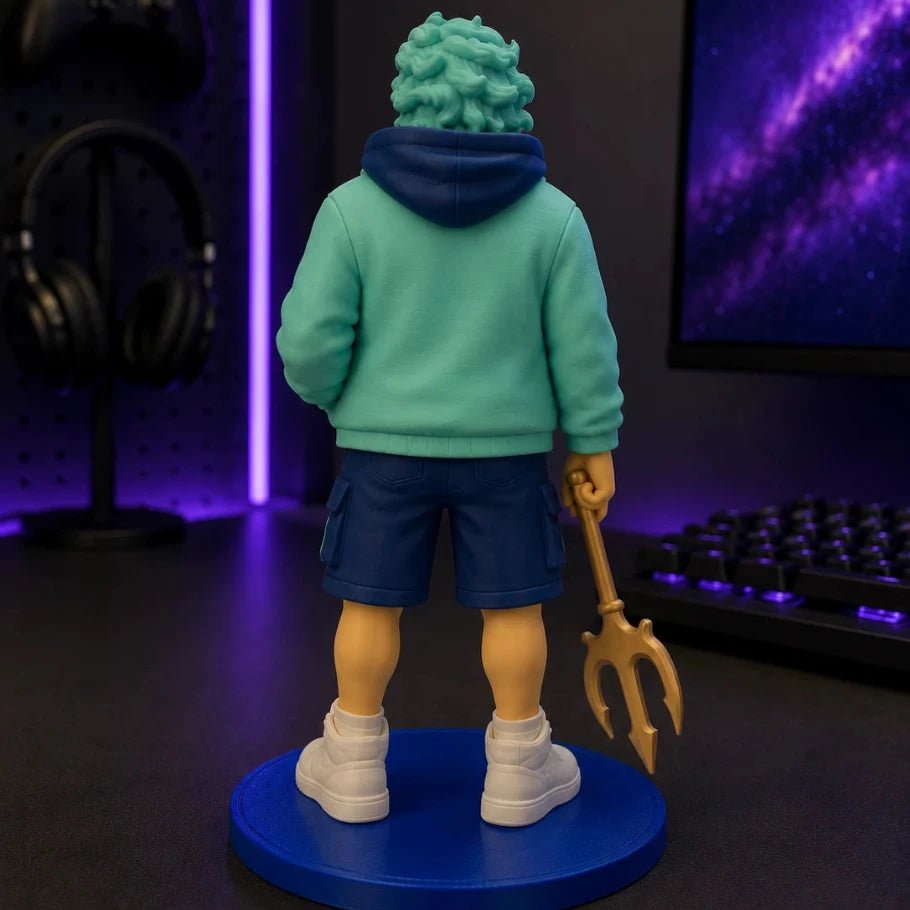 urban tides poseidon - modern streetwear god of the sea figurine (15 cm) - fictioo