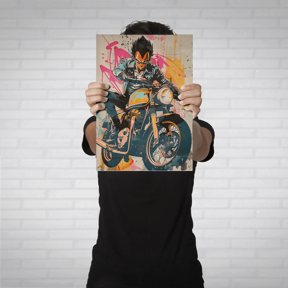 vegeta metal poster - fictioo