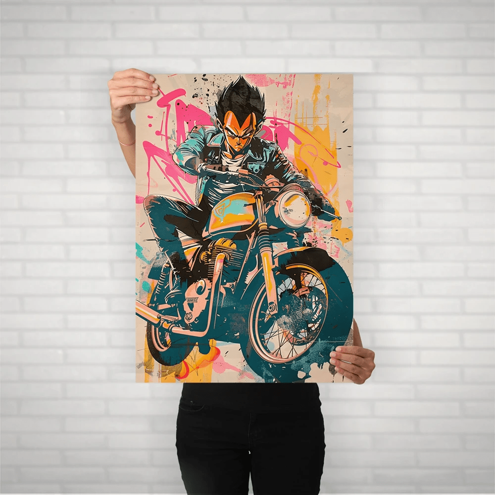 vegeta metal poster - fictioo