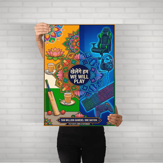 We Will Play – Desi Gaming Culture Metal Poster - Fictioo