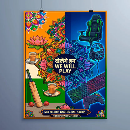 We Will Play – Desi Gaming Culture Metal Poster - Fictioo
