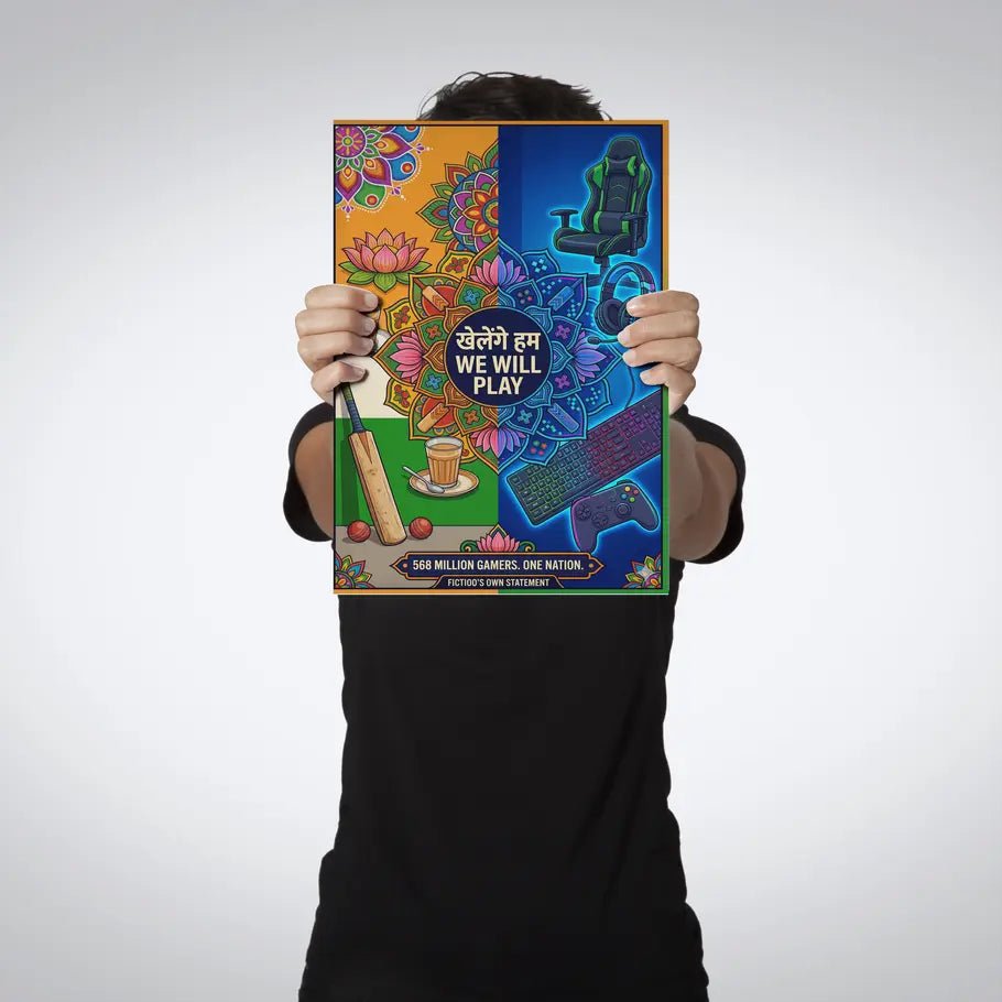 we will play – desi gaming culture metal poster - fictioo