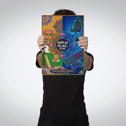 We Will Play – Desi Gaming Culture Metal Poster - Fictioo