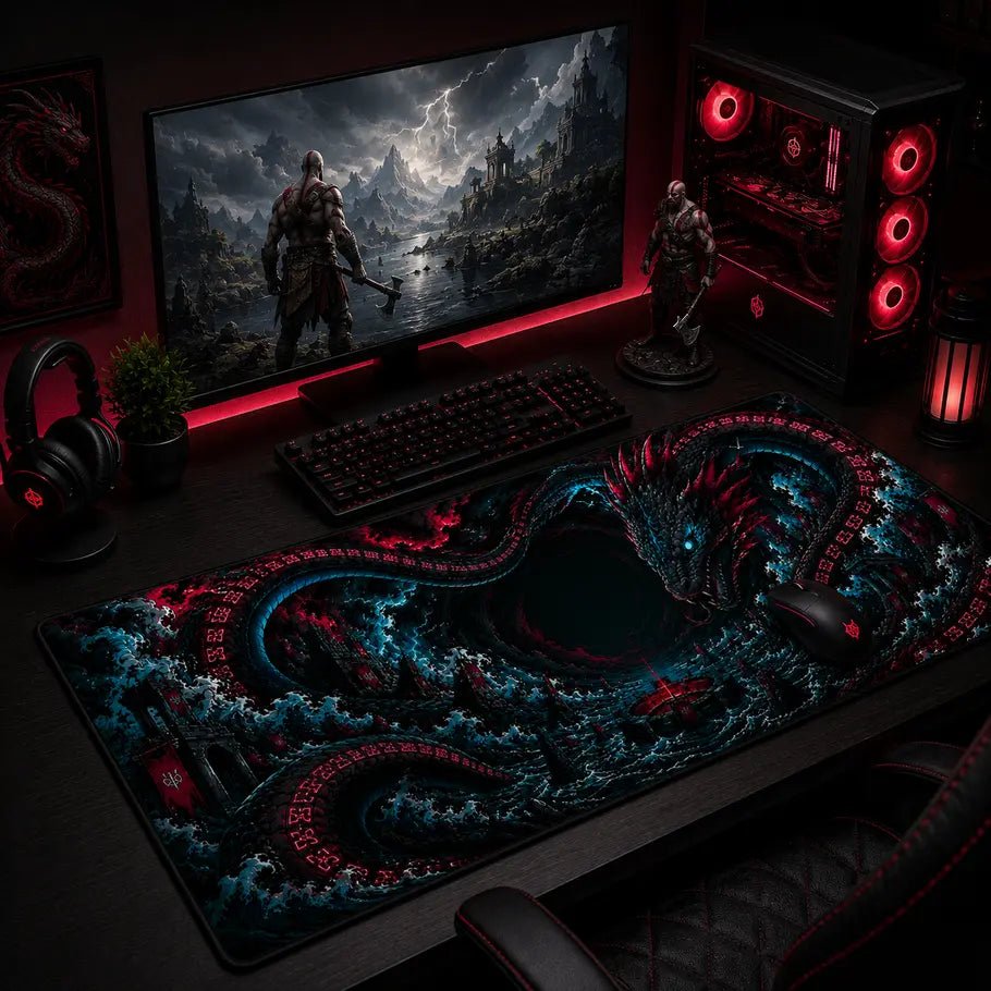 World Serpent Eternal Coil Gaming Deskmat - Fictioo