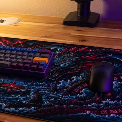 World Serpent Eternal Coil Gaming Deskmat | XL Extended Mouse Pad - Fictioo